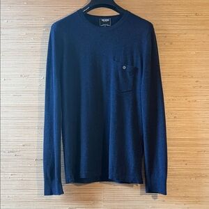 Todd Snyder Dark Blue 100% Cashmere Crew Neck Sweater